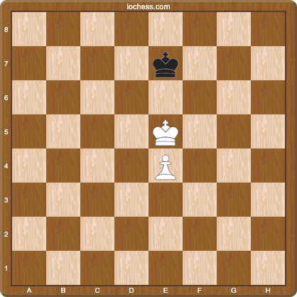 A king and pawn versus king endgame, the kind of position that decides converted games