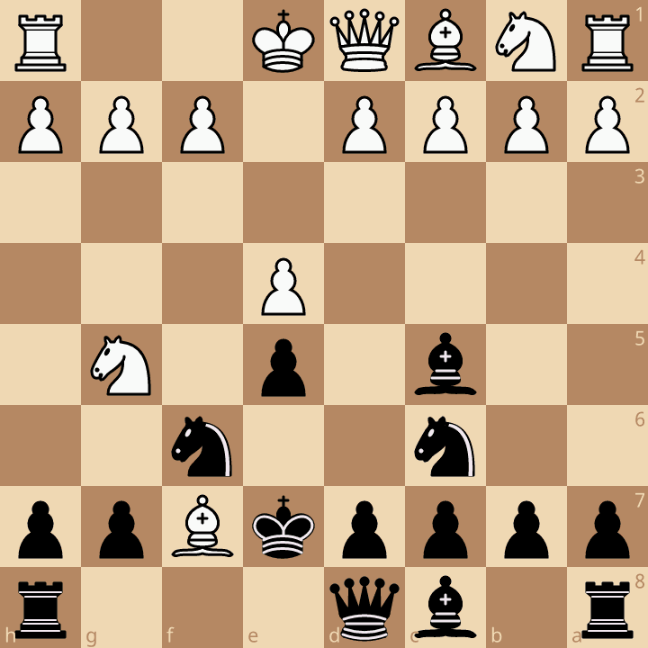 Contre-attaque Traxler 5.Fxf7+ : le choix des moteurs après 5.Fxf7+ Re7