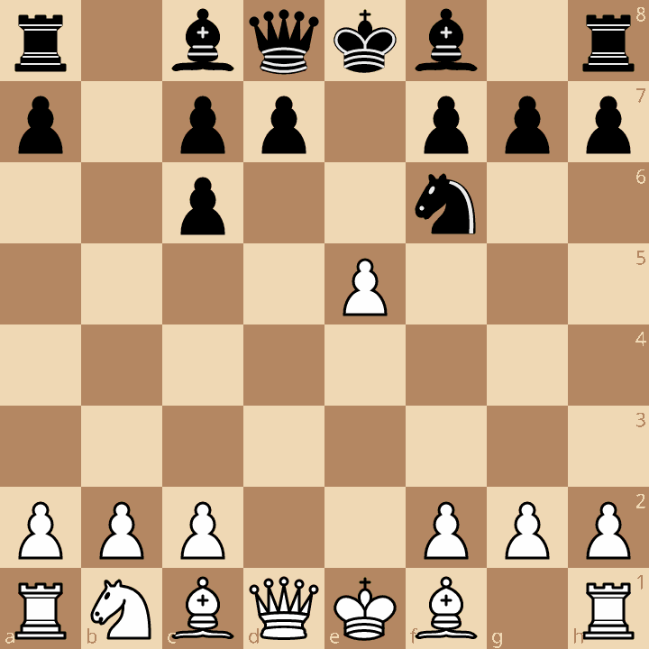 Scotch Game Schmidt (4...Nf6) after 3...exd4 4.Nxd4 Nf6 5.Nxc6 bxc6 6.e5