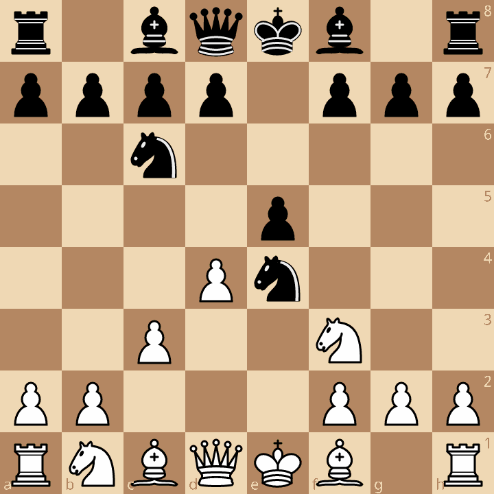 Ponziani Opening Main Line (3...Nf6) after 3...Nf6 4.d4 Nxe4