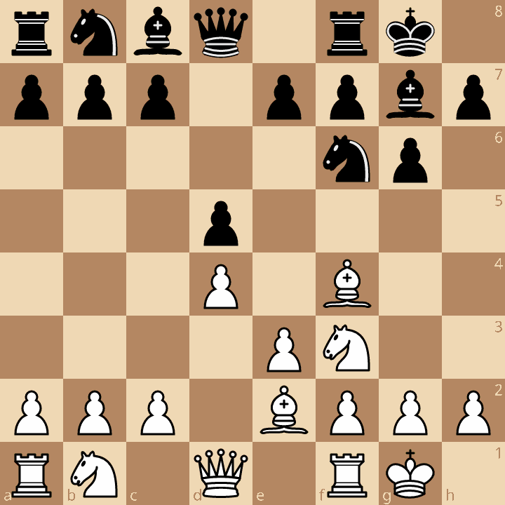 London System London vs King's Indian after 3...g6 4.e3 Bg7 5.Be2 O-O 6.O-O