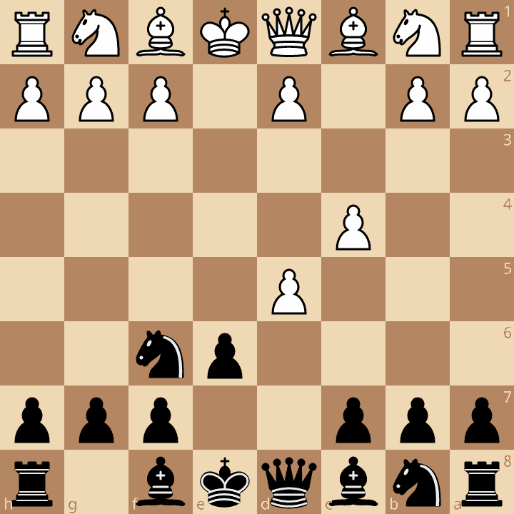 Scandinavian Defense Icelandic Gambit after 2.exd5 Nf6 3.c4 e6