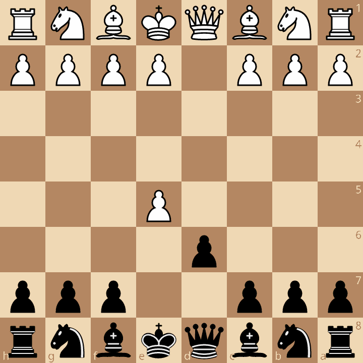 Englund Gambit Hartlaub-Charlick (2...d6) after 2.dxe5 d6